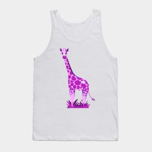 Purple giraffe Tank Top